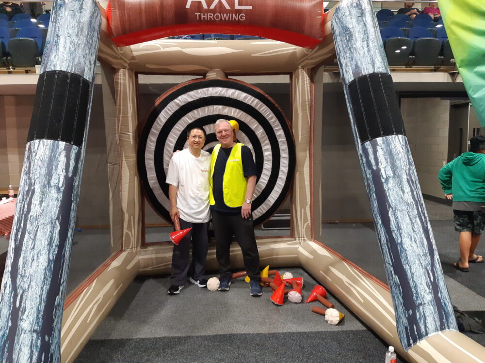 two people at wellington christmas party