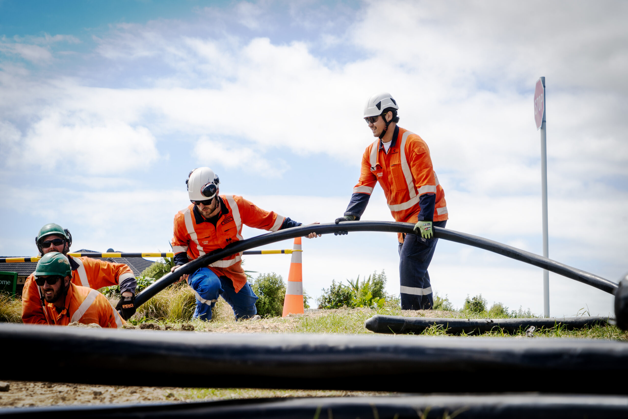 Connetics Workers installing 66kv cabling