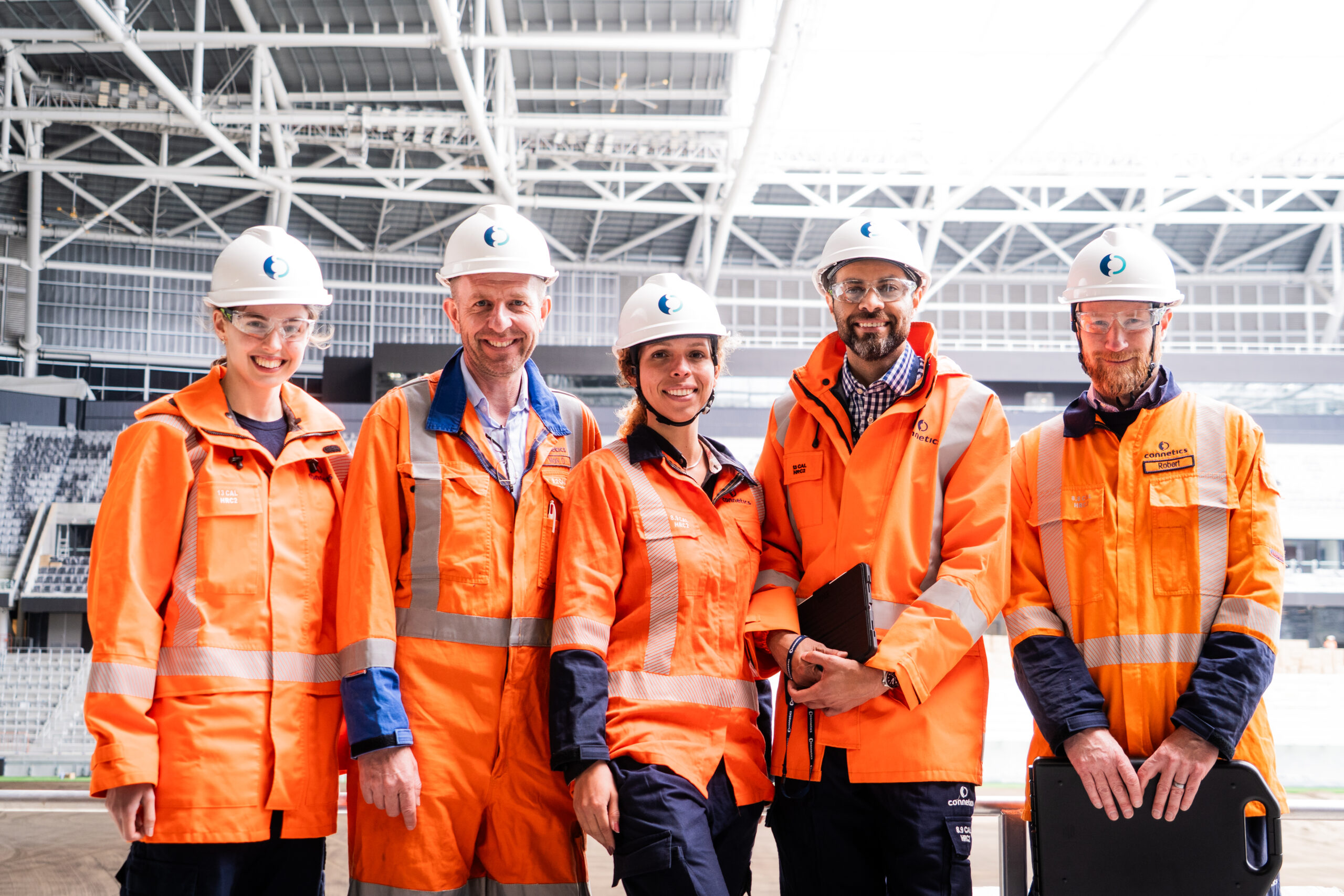 Team members at Te Kaha