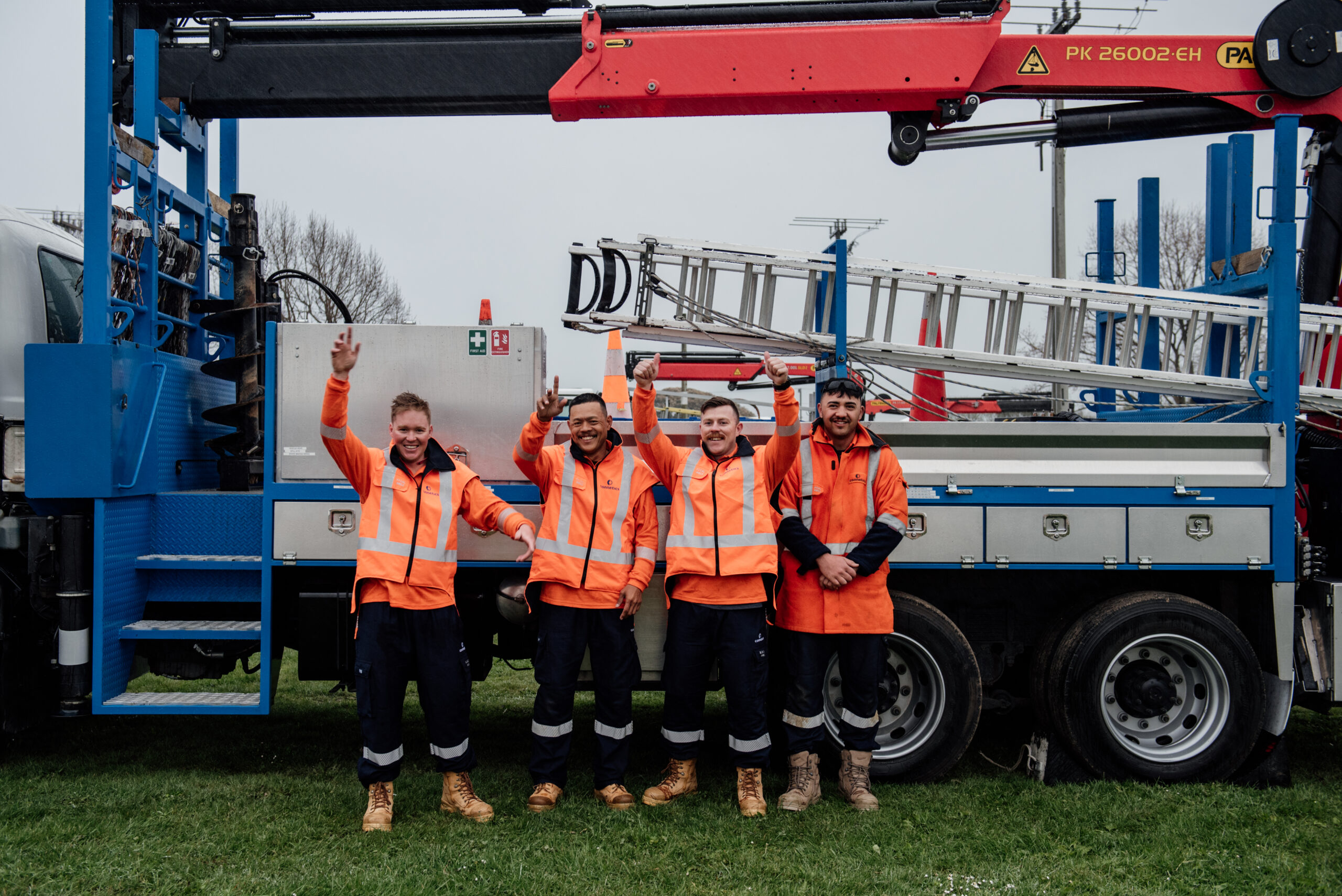 Group of workers on site