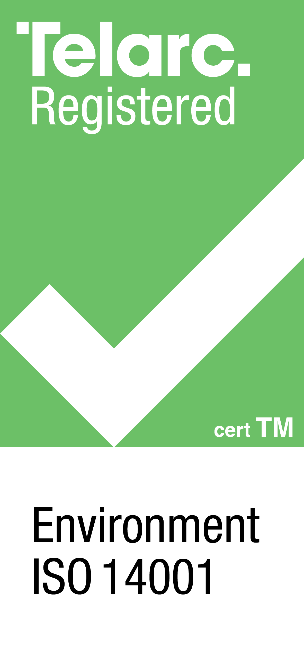 green ISO 14001 accreditation logo connetics