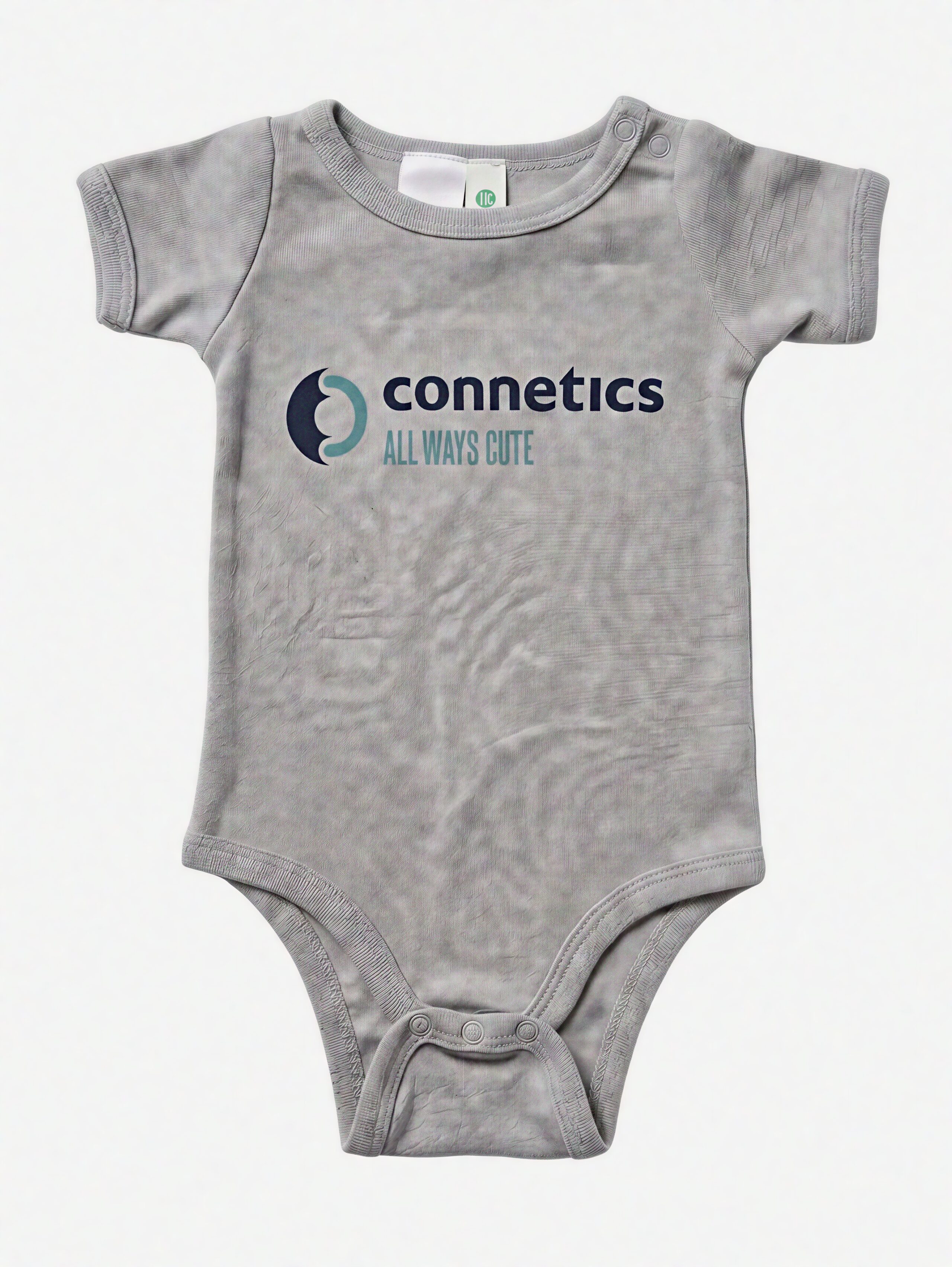 a picture of our connetics baby onesie clothing