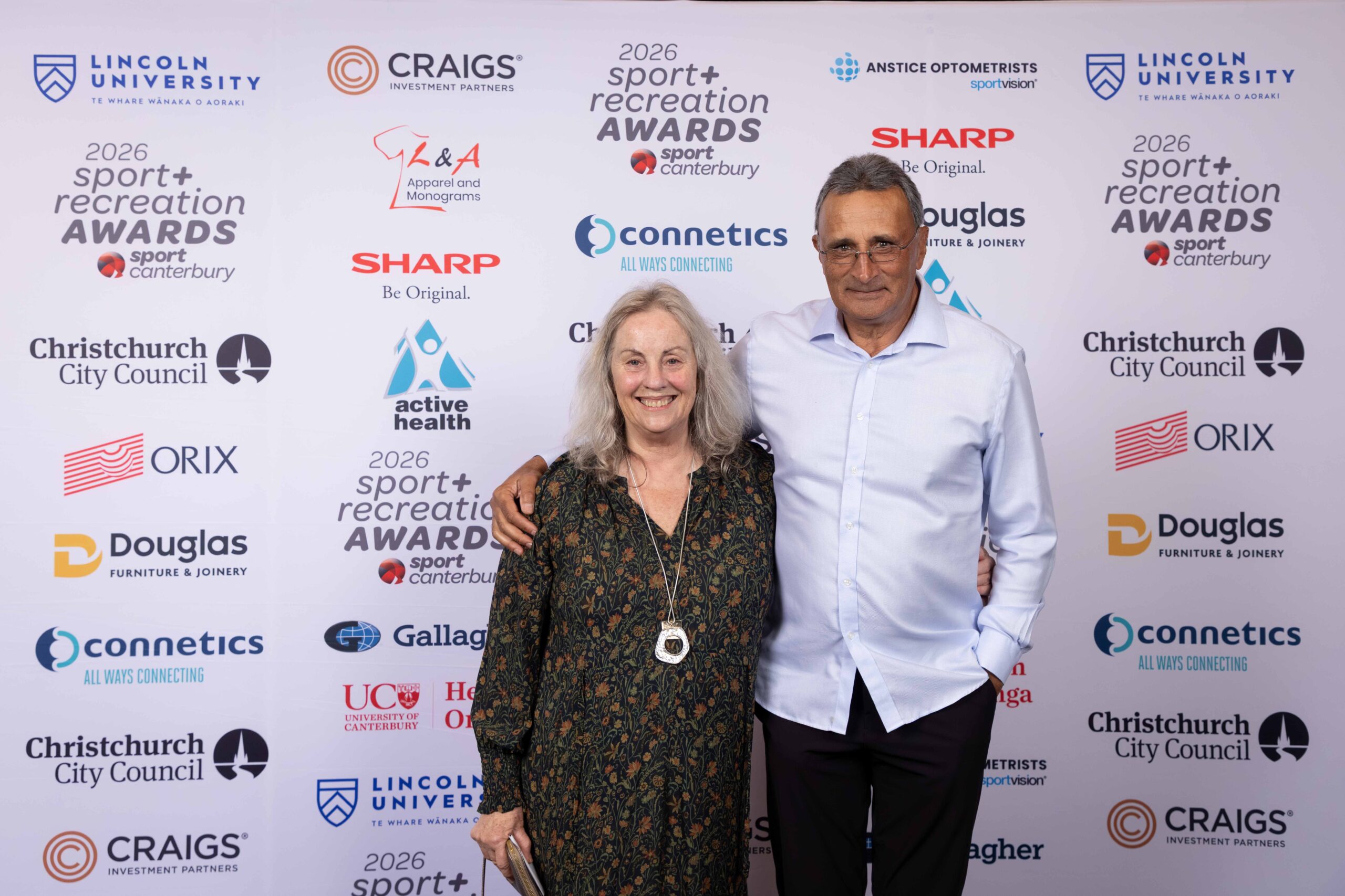 Dutchie and his wife Vicki at 2026 Canterbury sports awards